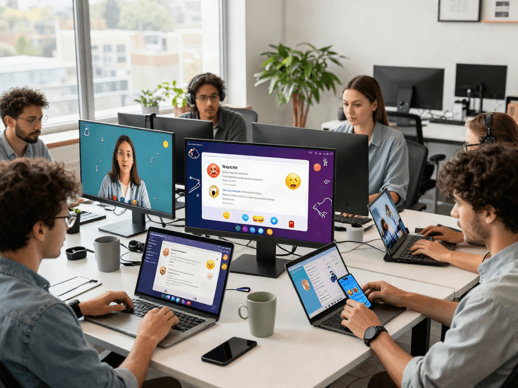Engaging spicychat interactions in a lively digital workspace showcasing modern messaging features.