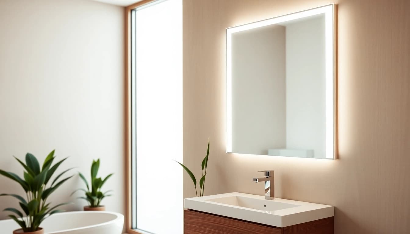 Enhance your space with a stunning led mirror bathroom reflecting modern design.