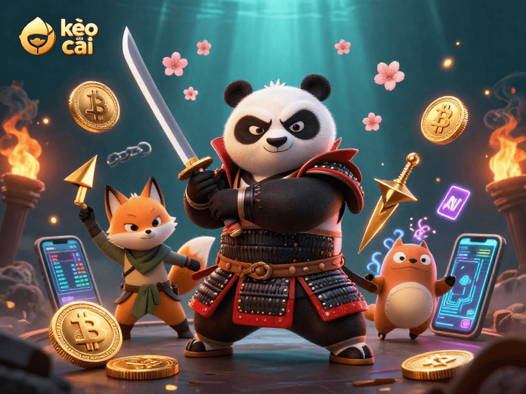 Bet on kèo nhà cái with this vibrant illustration showcasing gaming elements and dynamic characters.