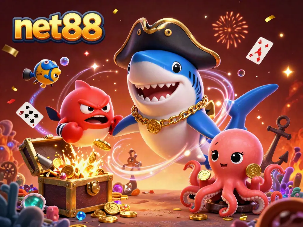 Engage with net88 through vibrant 3D casino illustration showcasing exciting gambling scenarios.