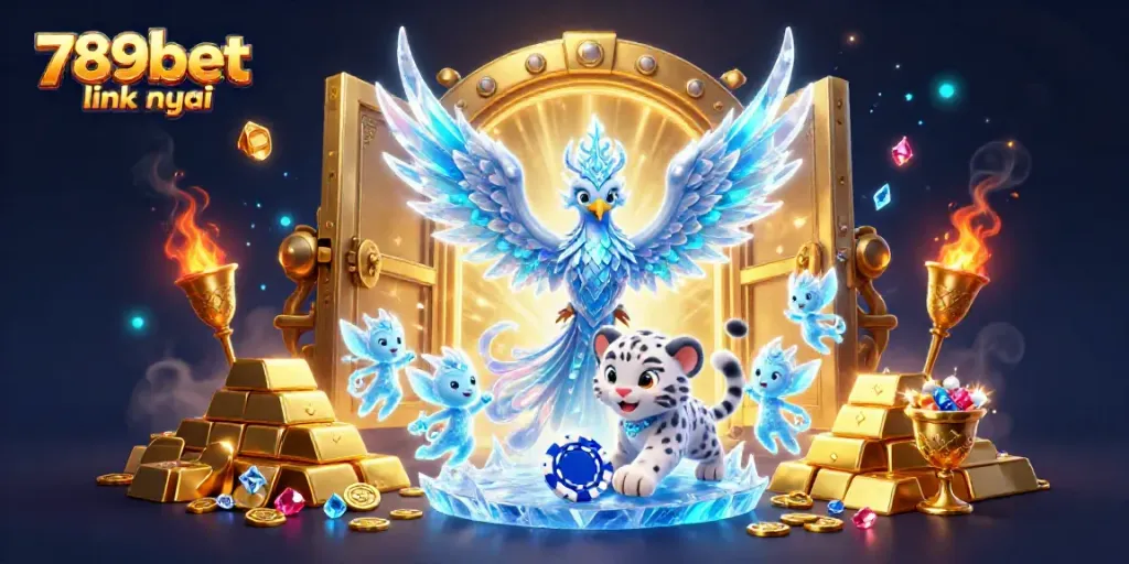 Engage with thrilling actions at 789bet link mới, featuring an enchanting scene of a phoenix and winter elements.