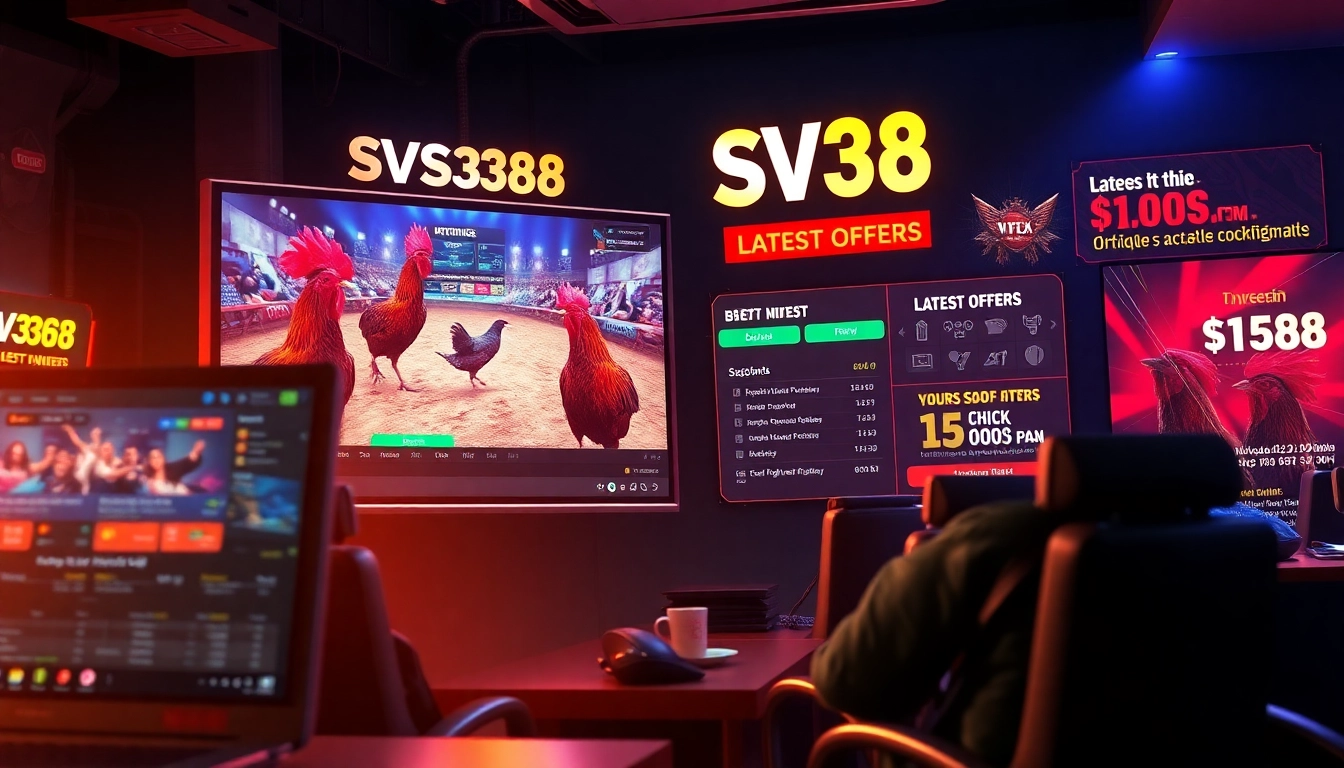 Engaging online betting scene on sv368win.live showcasing thrilling cockfighting action.