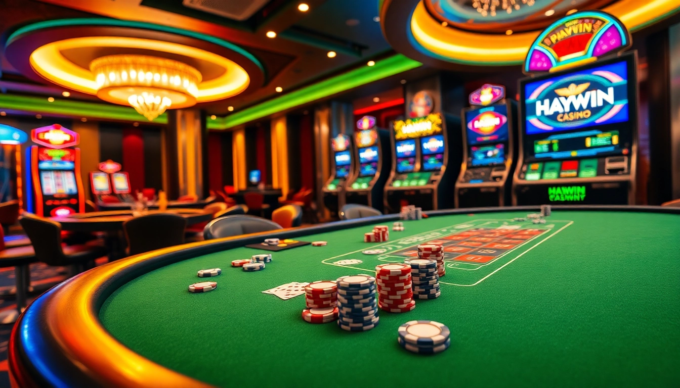 Experience the thrill of HAYWIN casino games with vibrant tables and excited players, enhancing your winning chances.