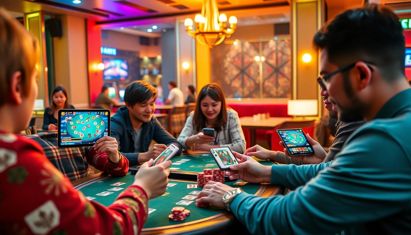 Engaging online gaming experience with players enjoying card games on topgamebaidoithuong.mx.