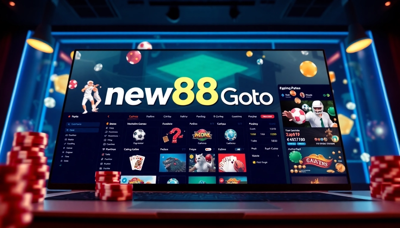 Experience the excitement of online gambling at new88go.com, showcasing live games and betting options.